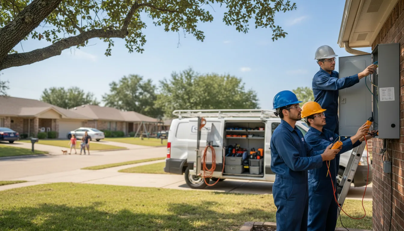 Certified electrician providing emergency electrical services in Celeste, TX
